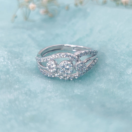 Crown Row Sparkle Ring