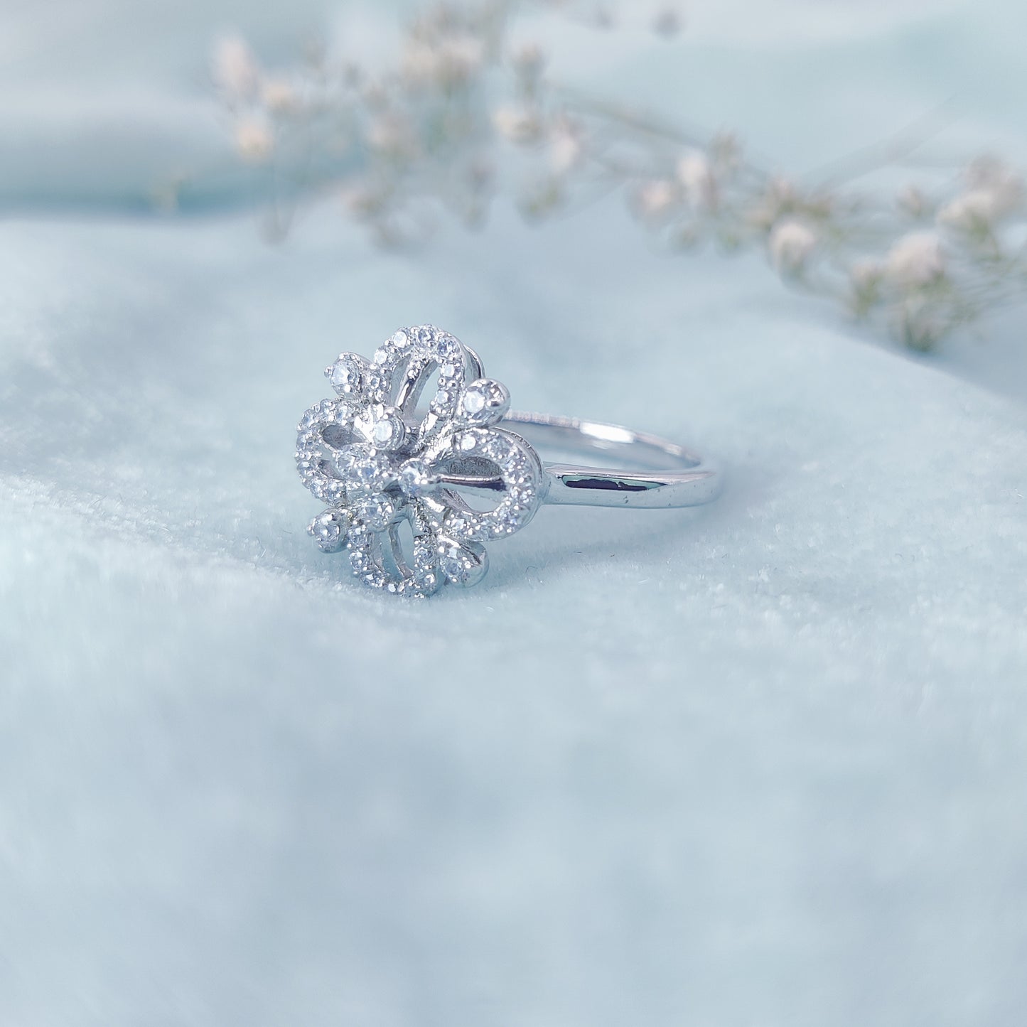 Radiant Bloom Sparkle Ring