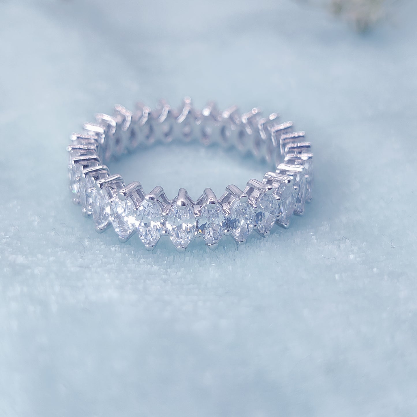 Crowned Spark Marquise Ring