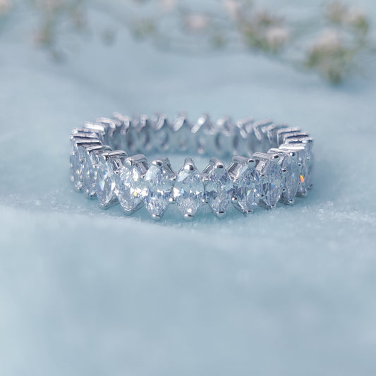 Crowned Spark Marquise Ring