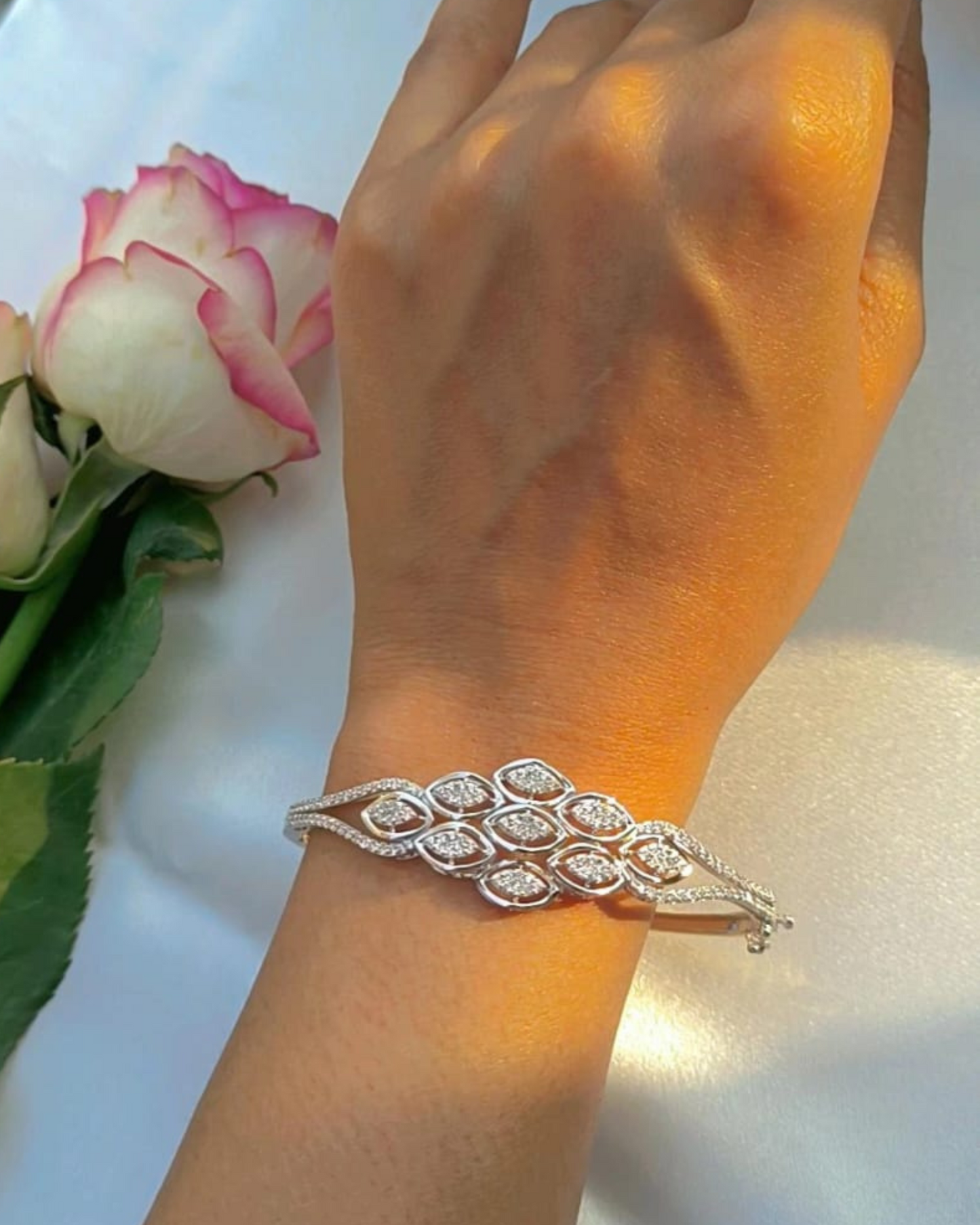 Graceful Bloom Silver Bracelet
