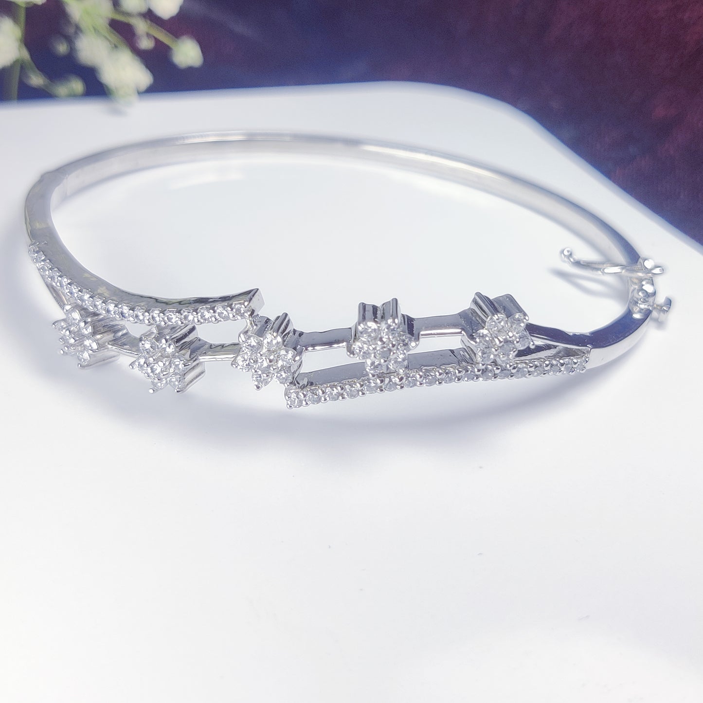 Twilight Bloom Kada Bracelet