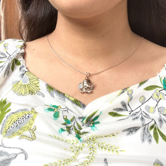 Cuddle Bear Silver Pendant