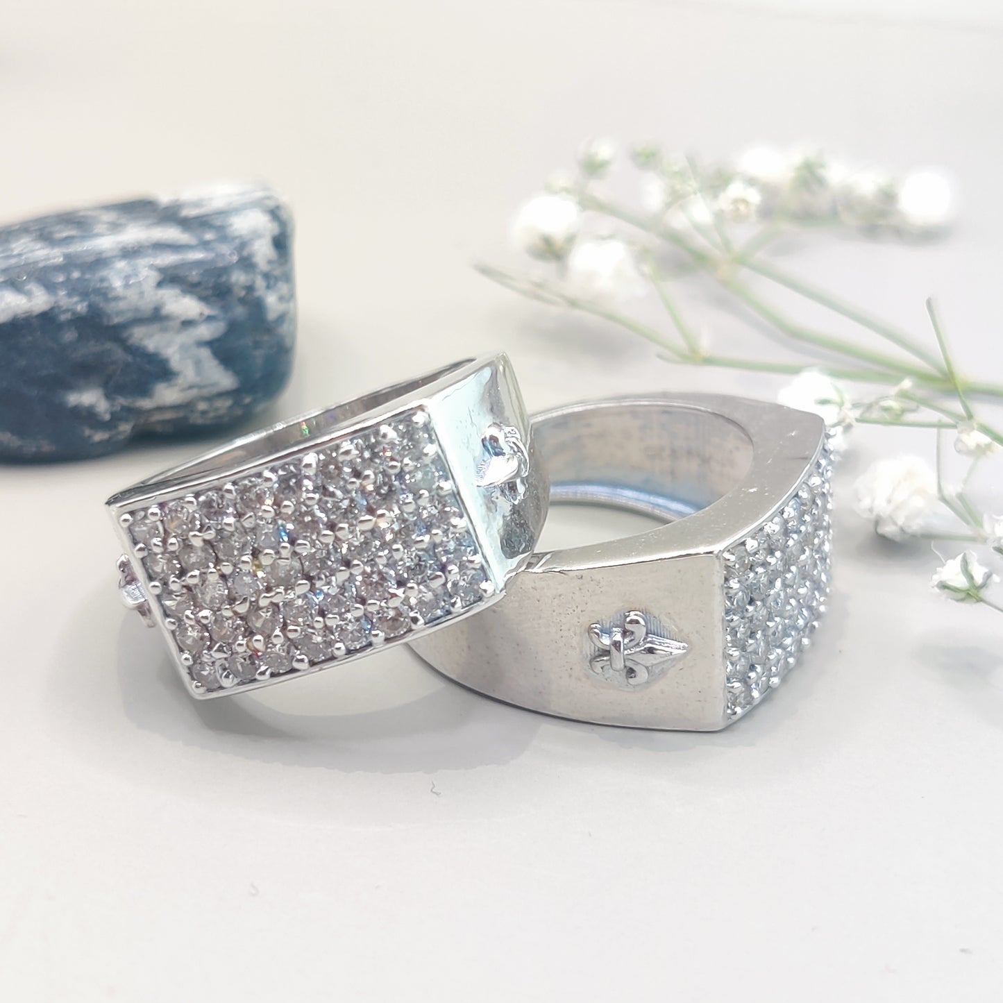 Bold Statement Memoir Brass Sterling Silver Ring