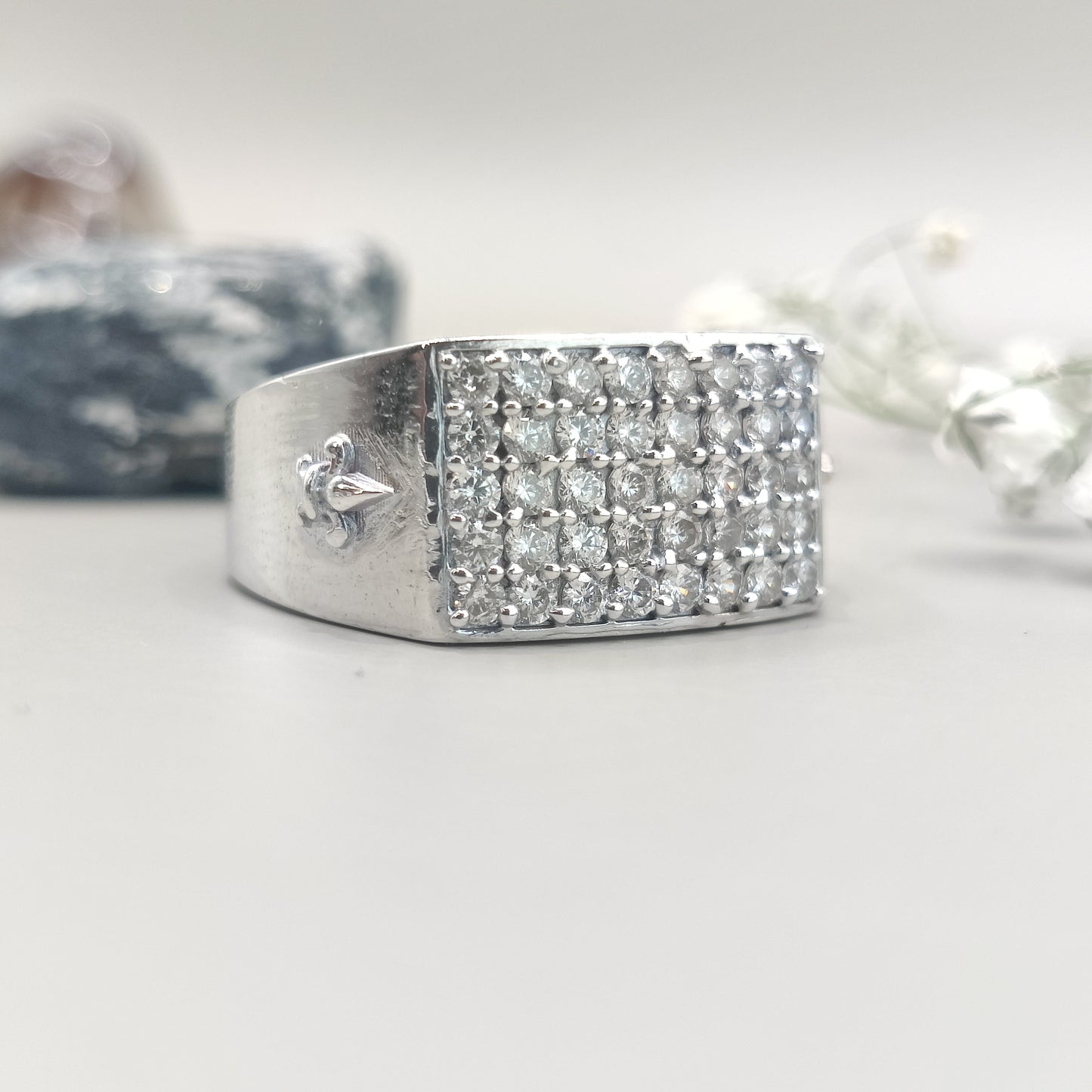 Bold Statement Memoir Brass Sterling Silver Ring