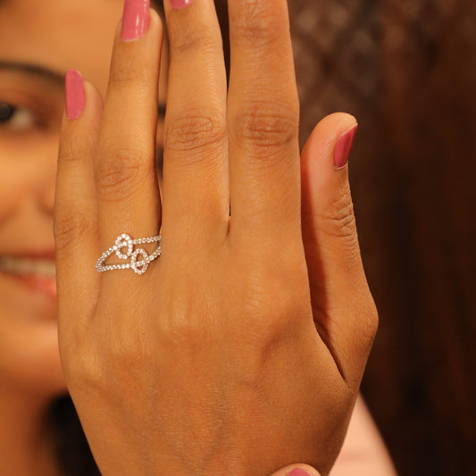 Petal Filigree CZ Elegant Ring