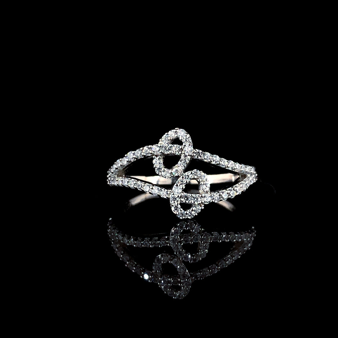 Petal Filigree CZ Elegant Ring