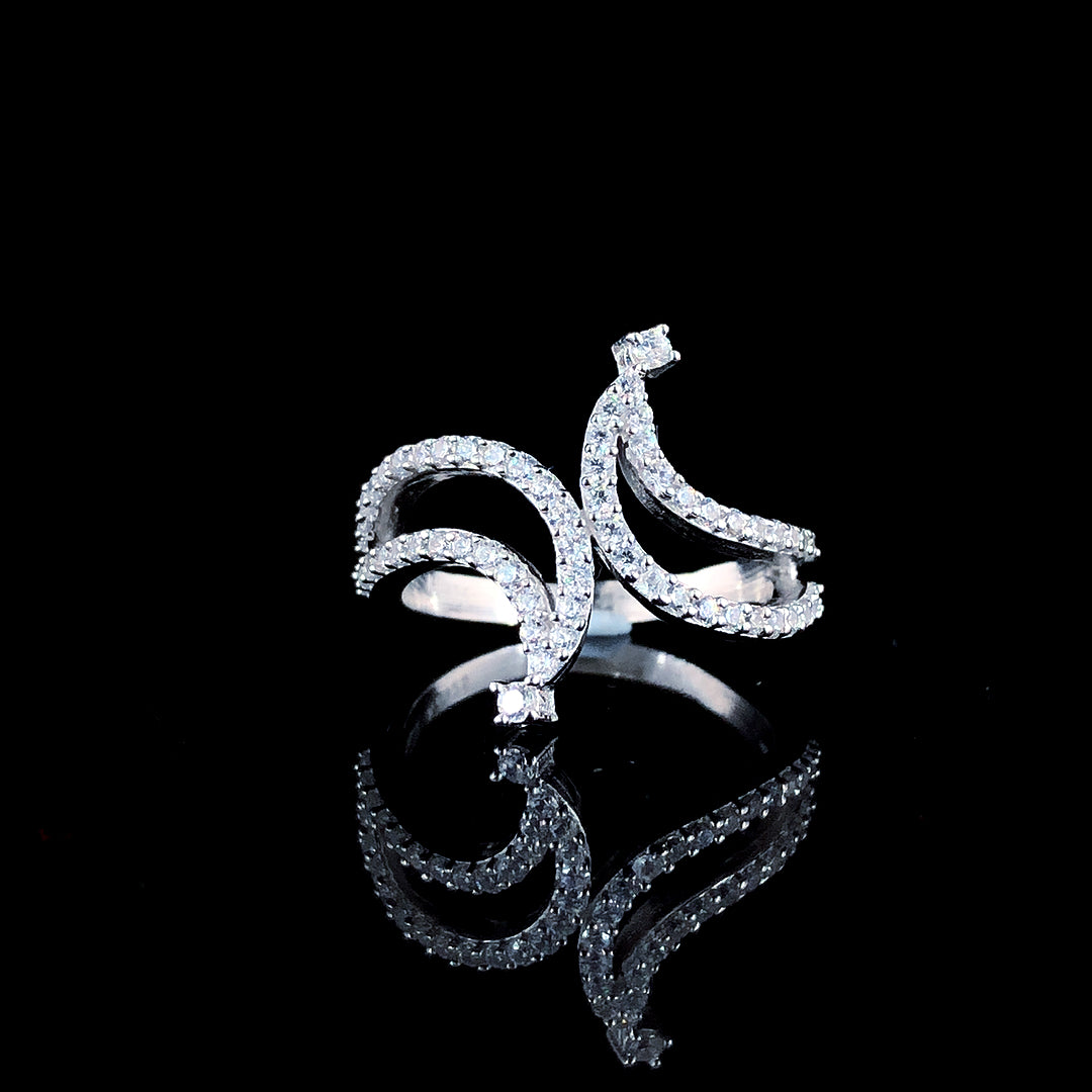 Solitaire Serenity Fusion Silver Ring