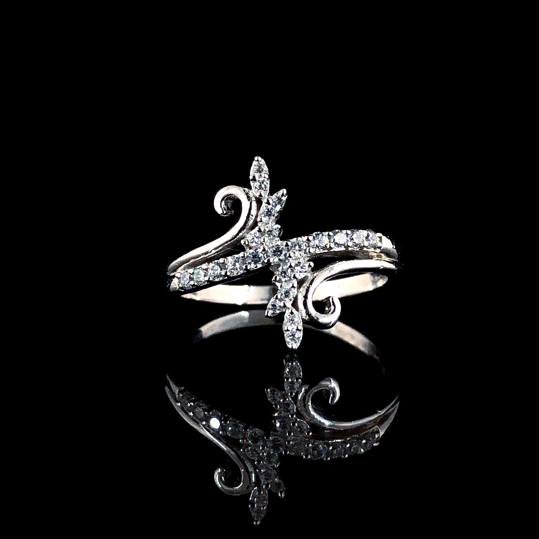 Sparkling Vine Orchid Ring