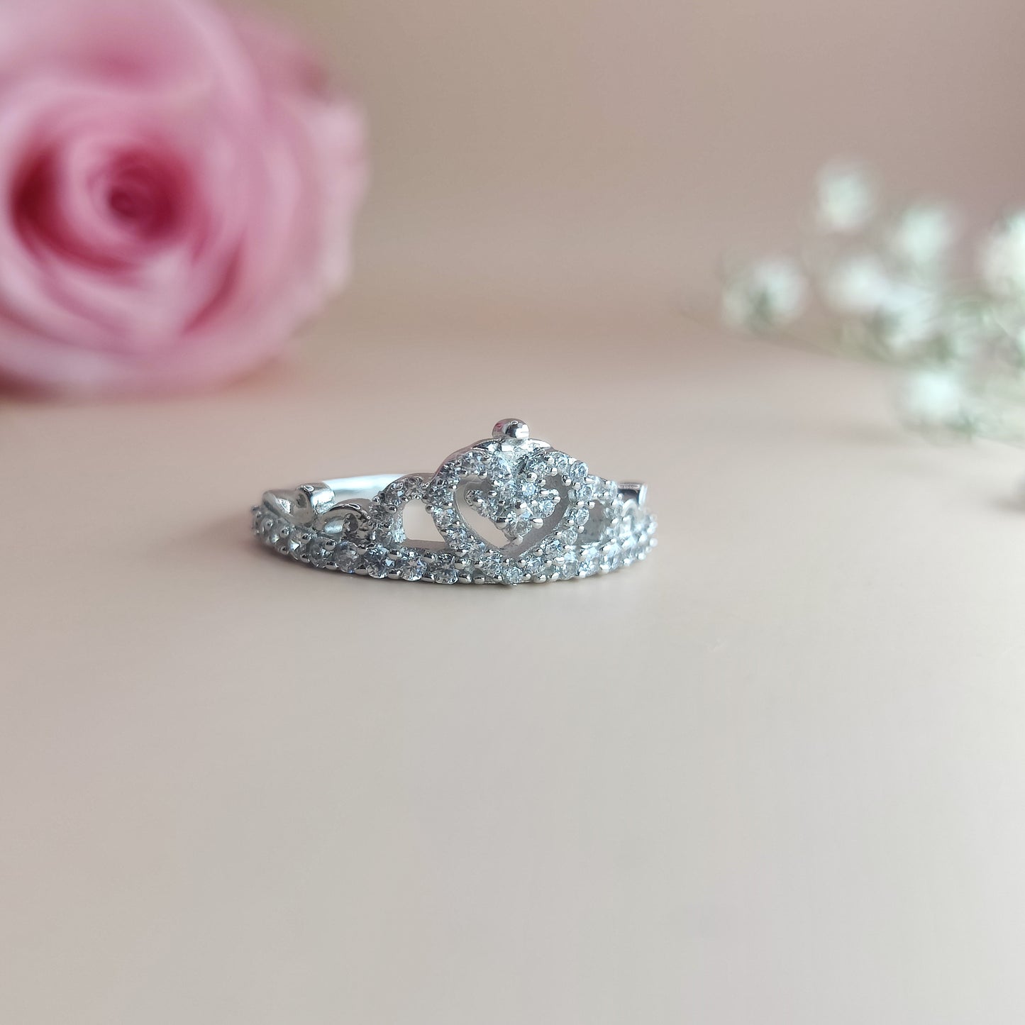 Princess Perfection Crescent Silver Ring