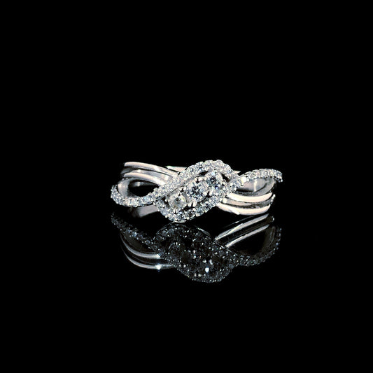 Radiant Lumina Stylish Knot Silver Ring