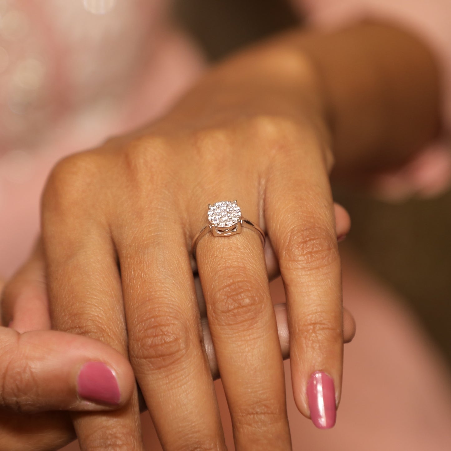 Timeless Delicate Cluster Silver Ring