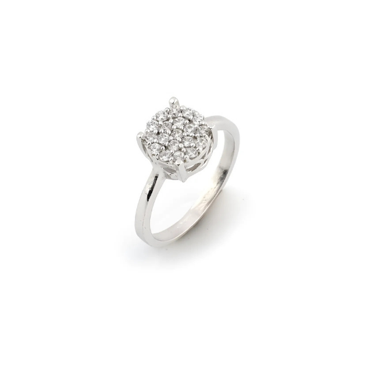 Timeless Delicate Cluster Silver Ring for Women - Elegant Cluster Design in Sterling Silver