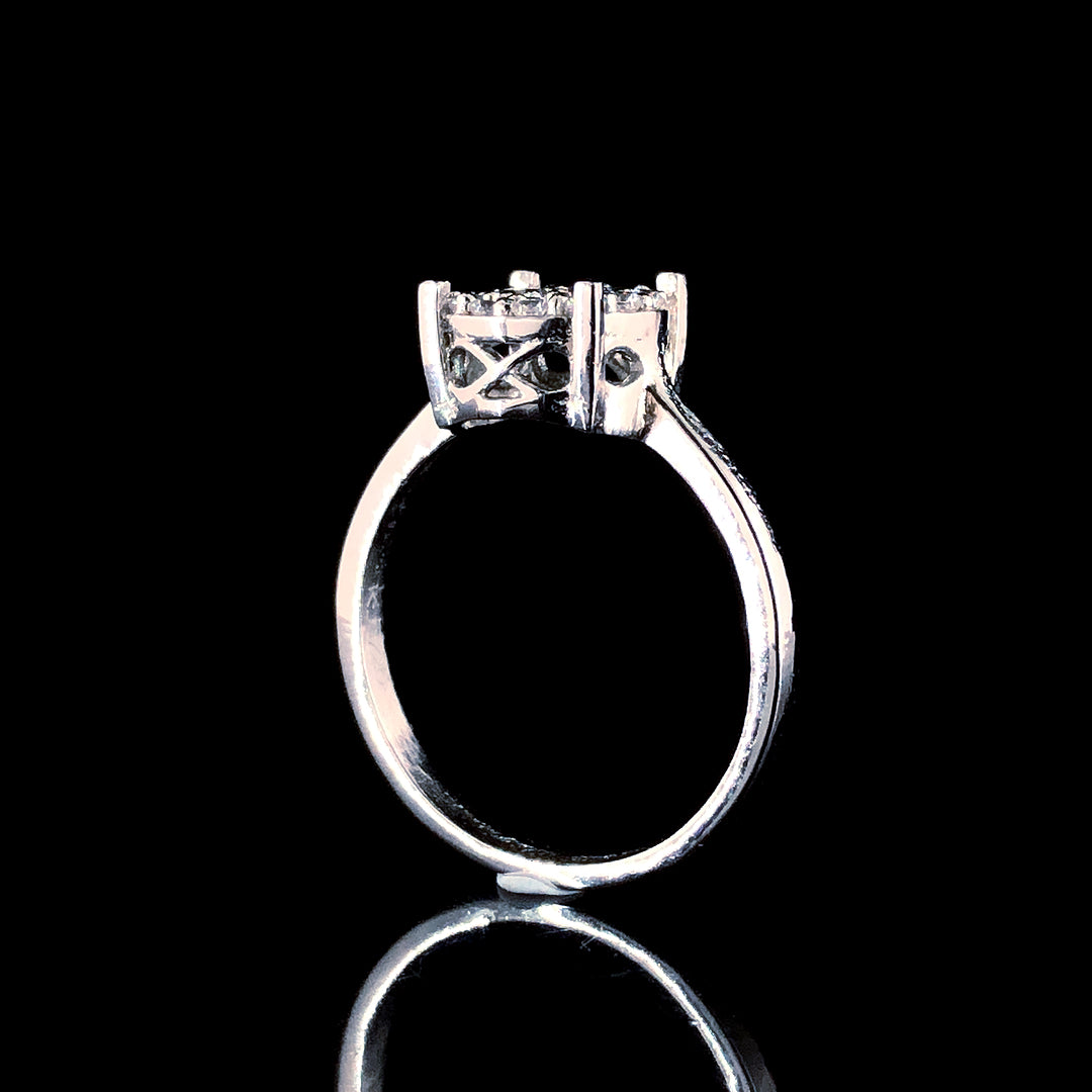 Timeless Delicate Cluster Silver Ring