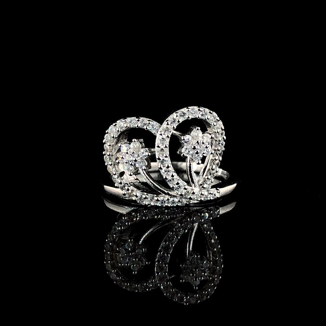 Filigree Heart Affection Silver Ring
