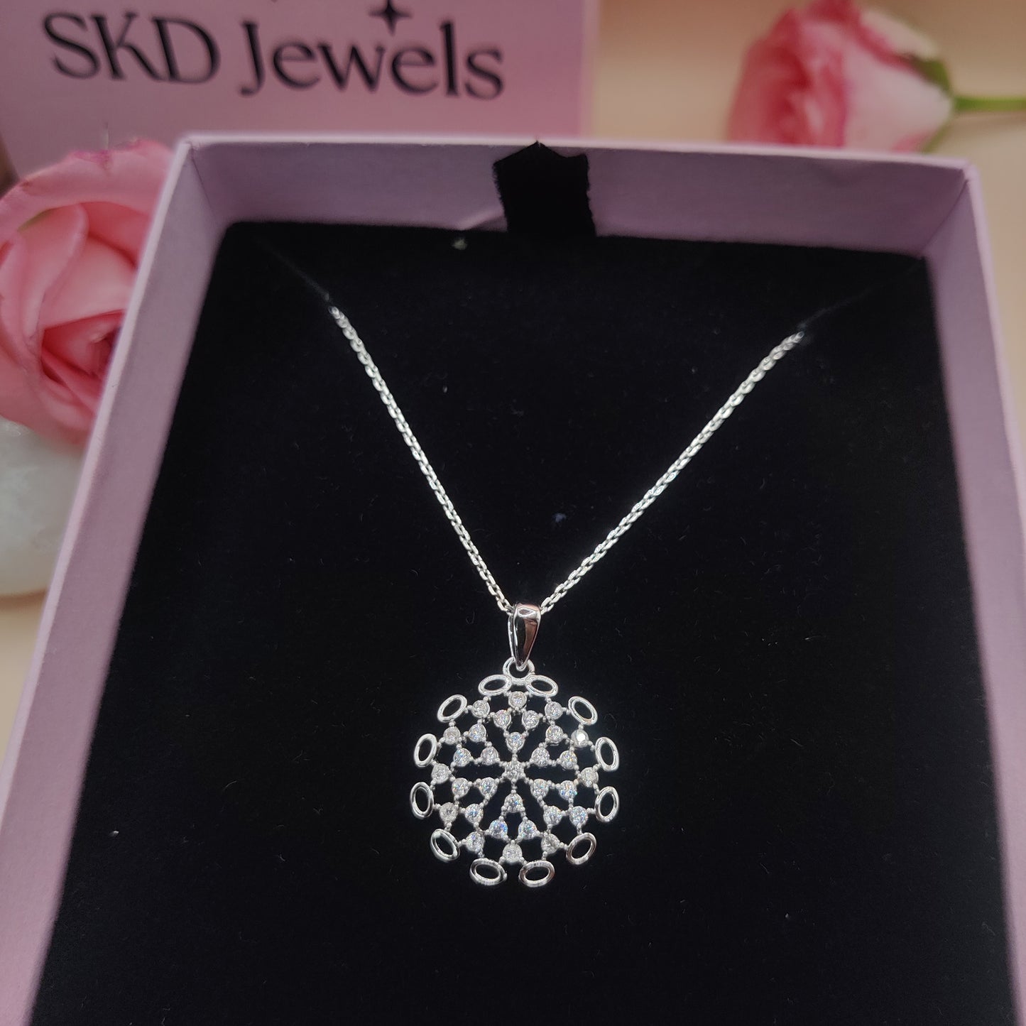 Radiant CZ Snowflake Pendant – Perfect for Women’s Jewelry Collection