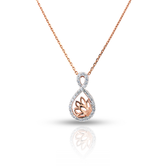 Pure 925 Sterling Silver Eternal Beauty Lotus Pendant for Women