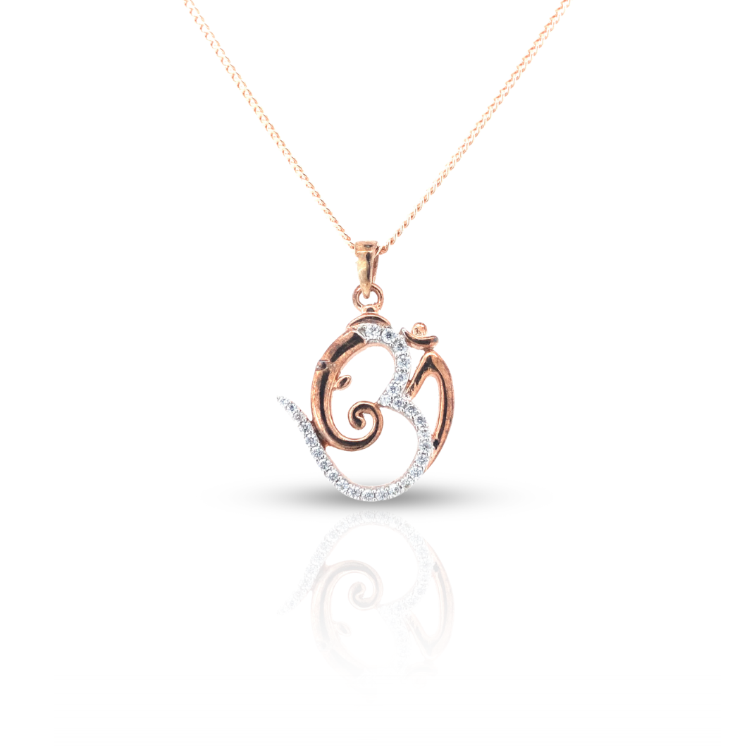 Sophisticated Om Ganesha Divine Silver Pendant Necklace for Women