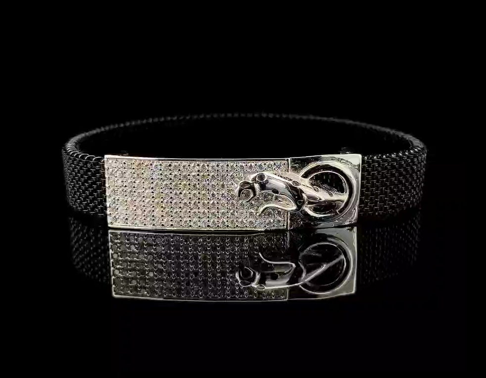 Timeless Jaguar Inspired Silver Bracelet for Men