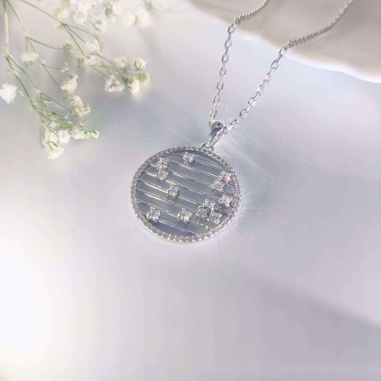 Celestial Harmony Silver Pendant