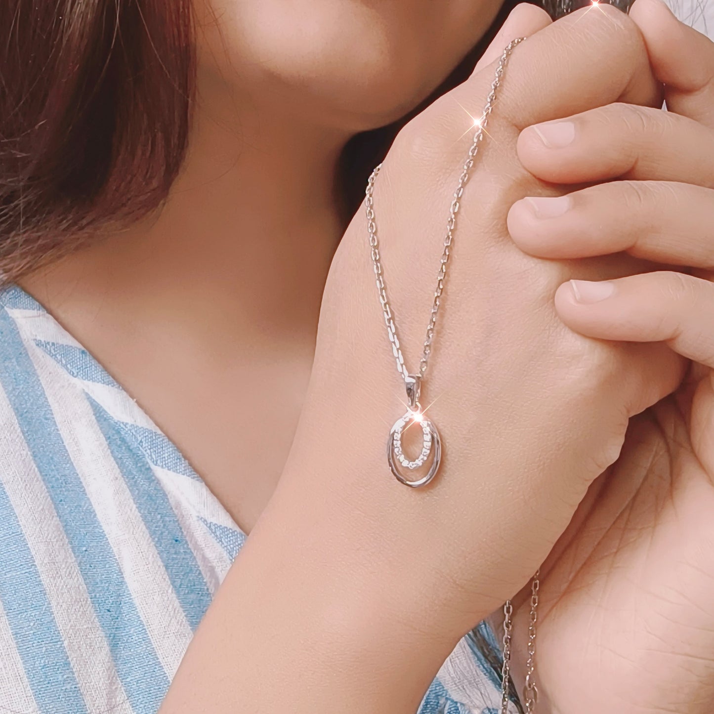 Infinity Glow Silver Pendant