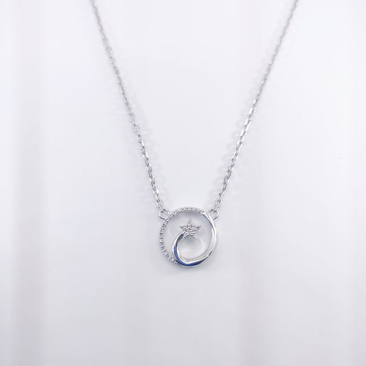 Starlit Glow Silver Pendant