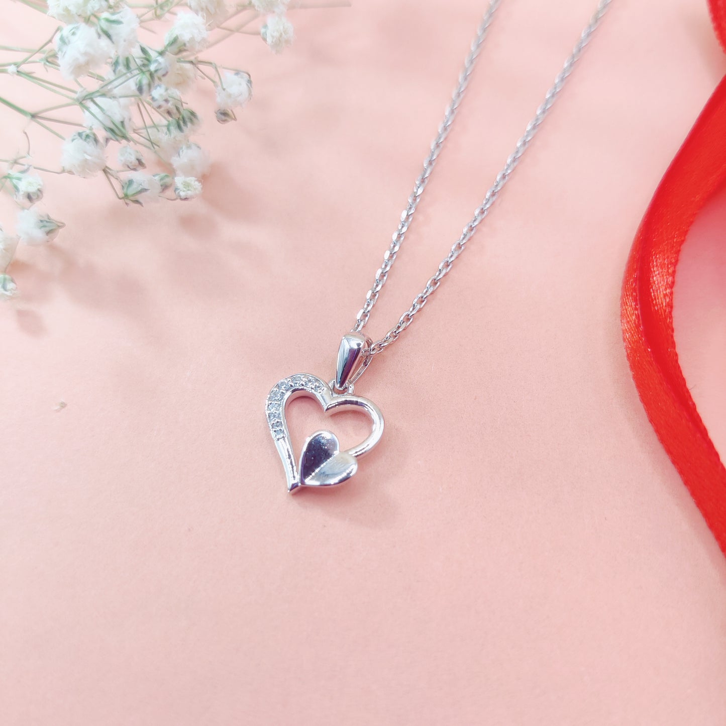 Loving Embrace Silver Pendant