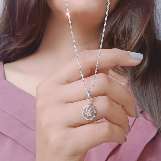 Blossom Elegance Silver Pendant