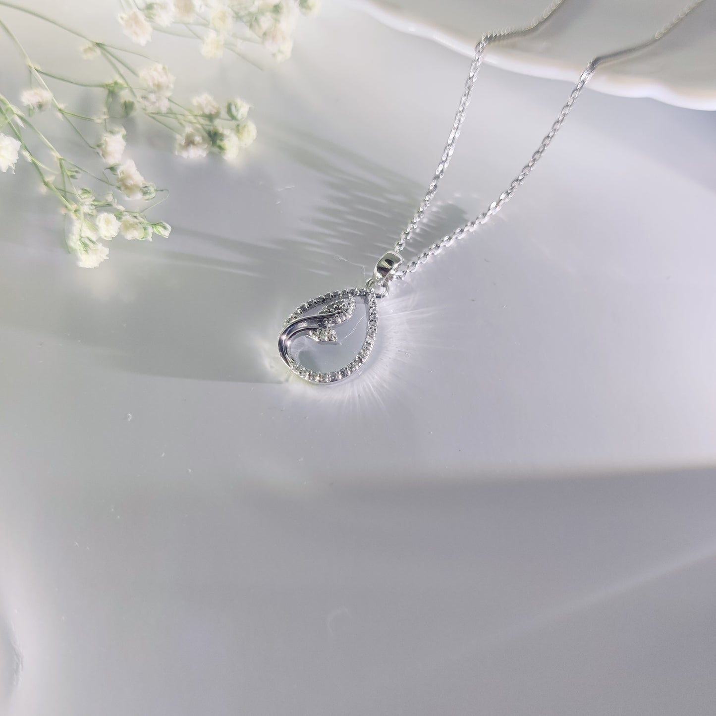Eternal Dewdrop Silver Pendant