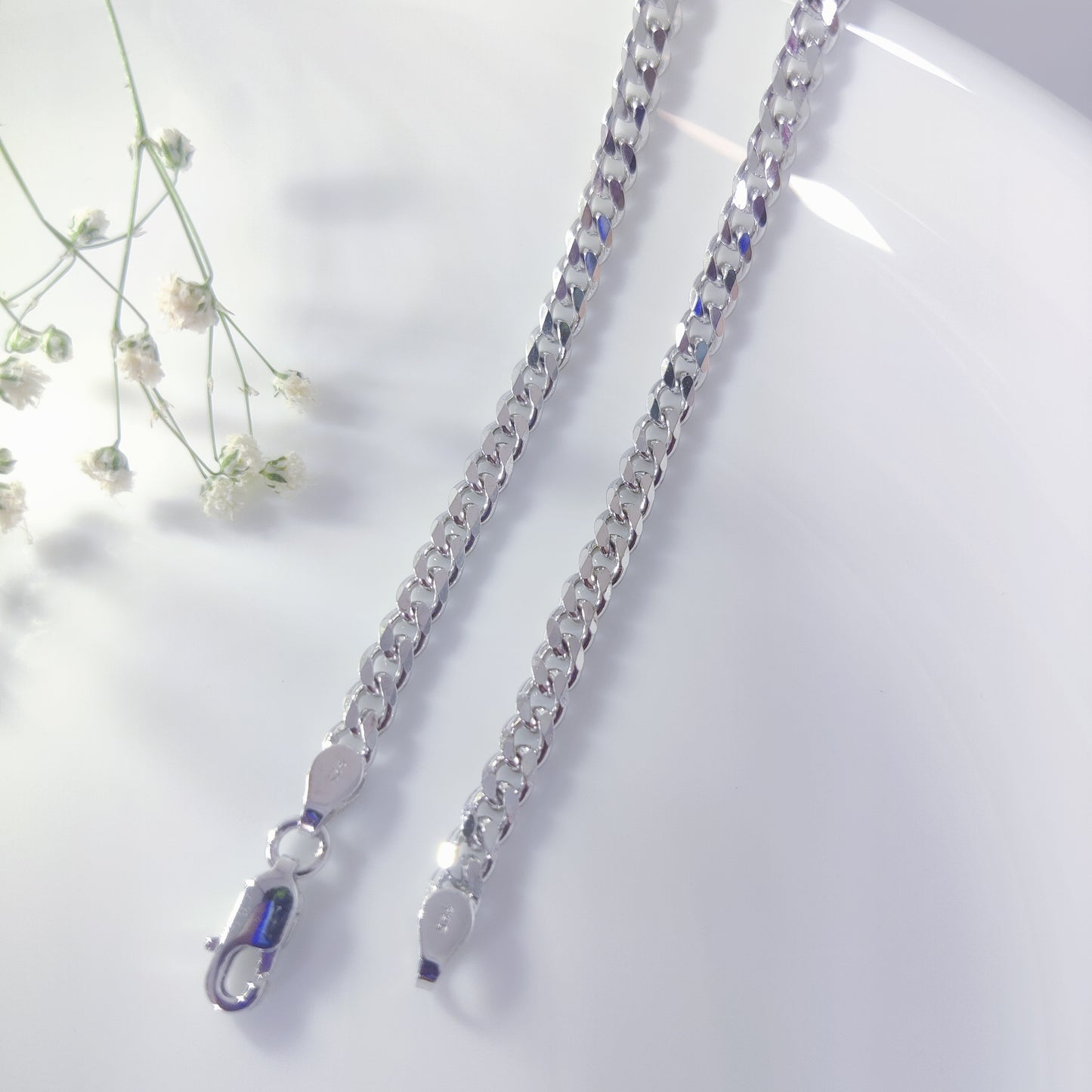 Classic Cuban Silver Chain for Men