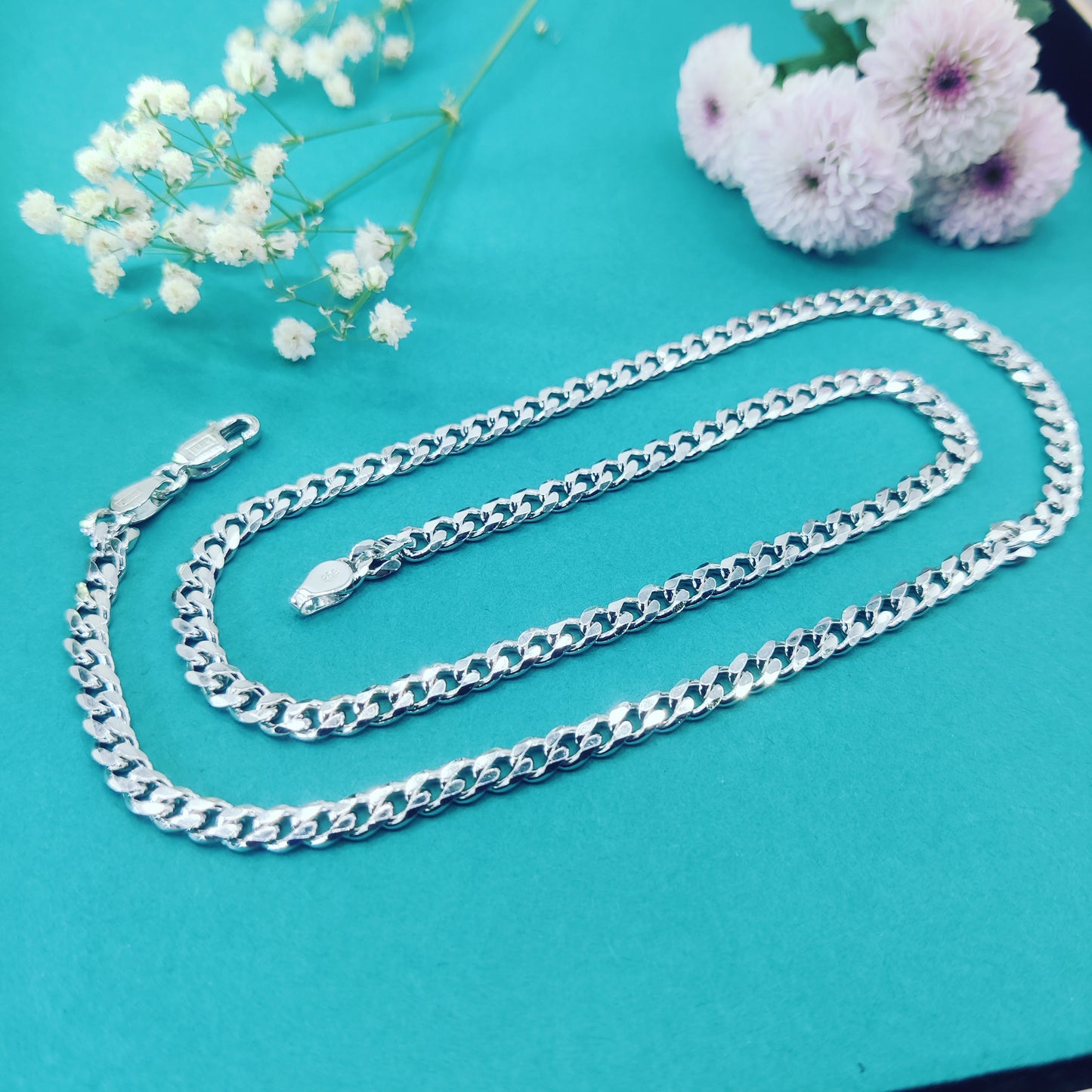 Classic Cuban Silver Chain for Men