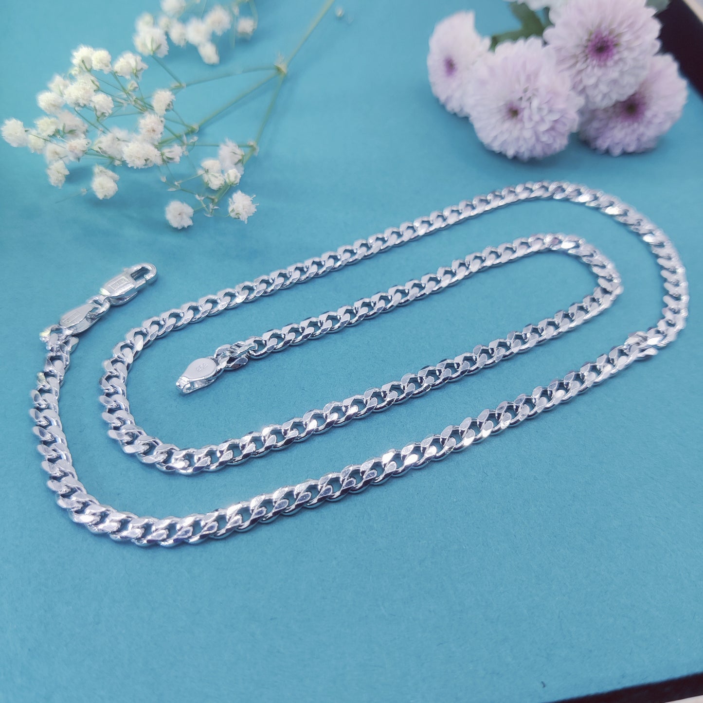 Classic Cuban Silver Chain for Men