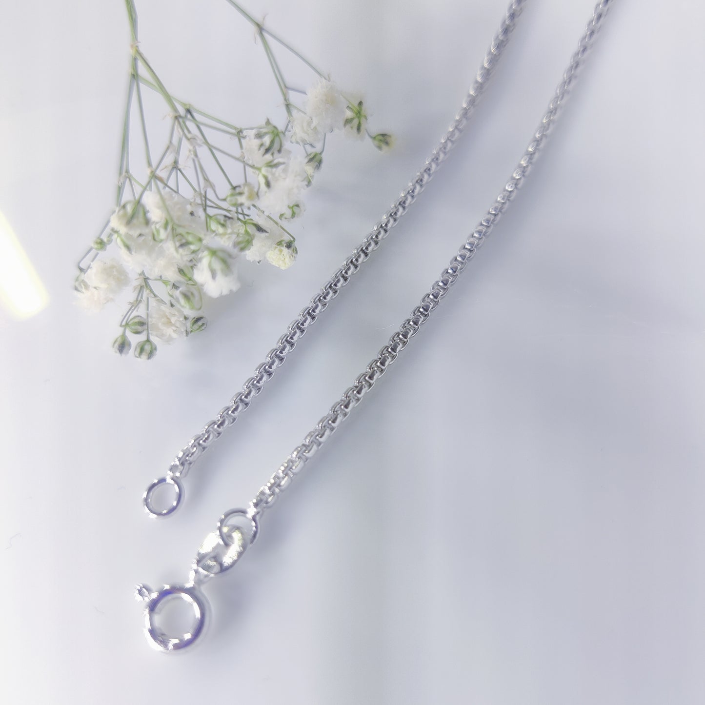 Sleek Box Silver Chain for Men