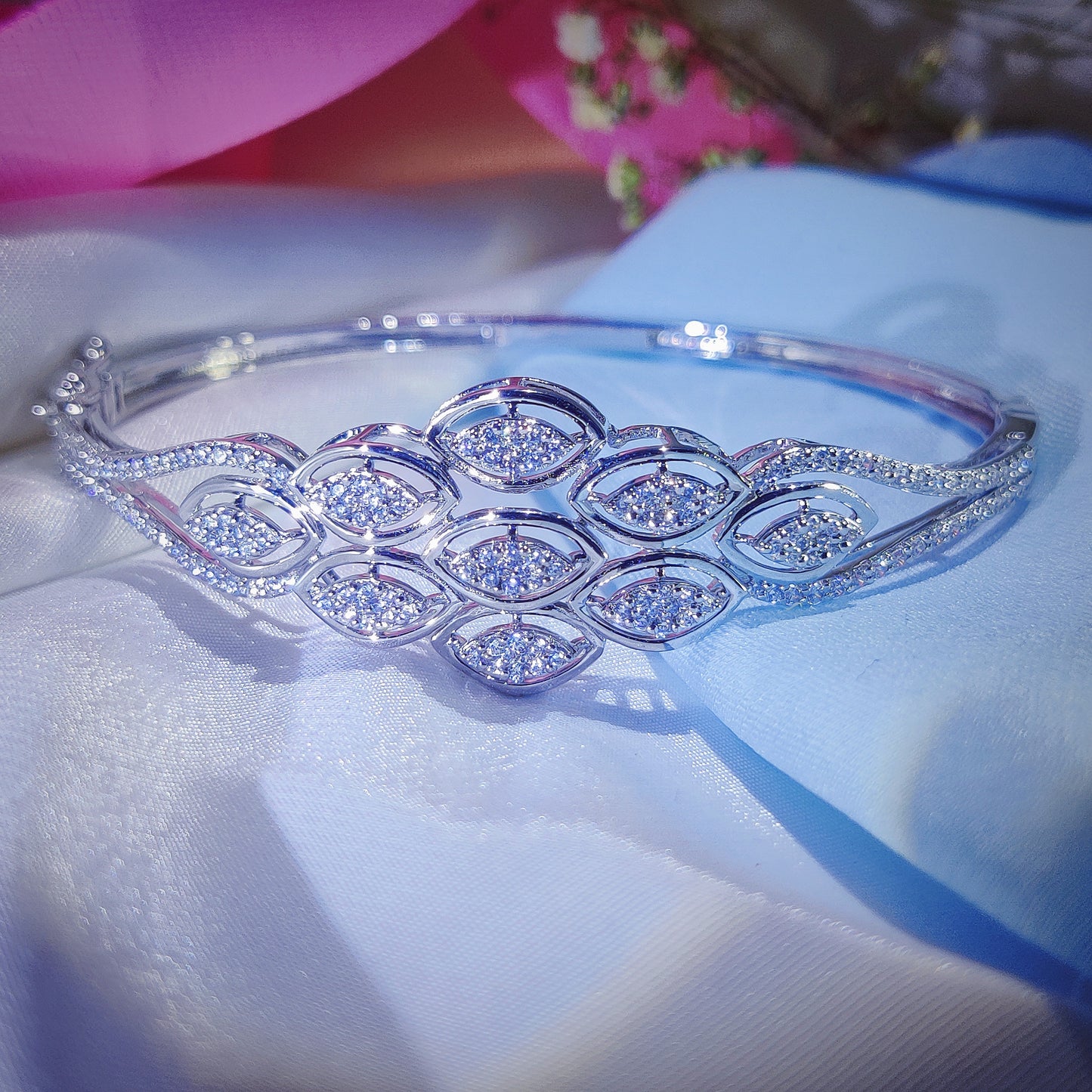 Graceful Bloom Silver Bracelet