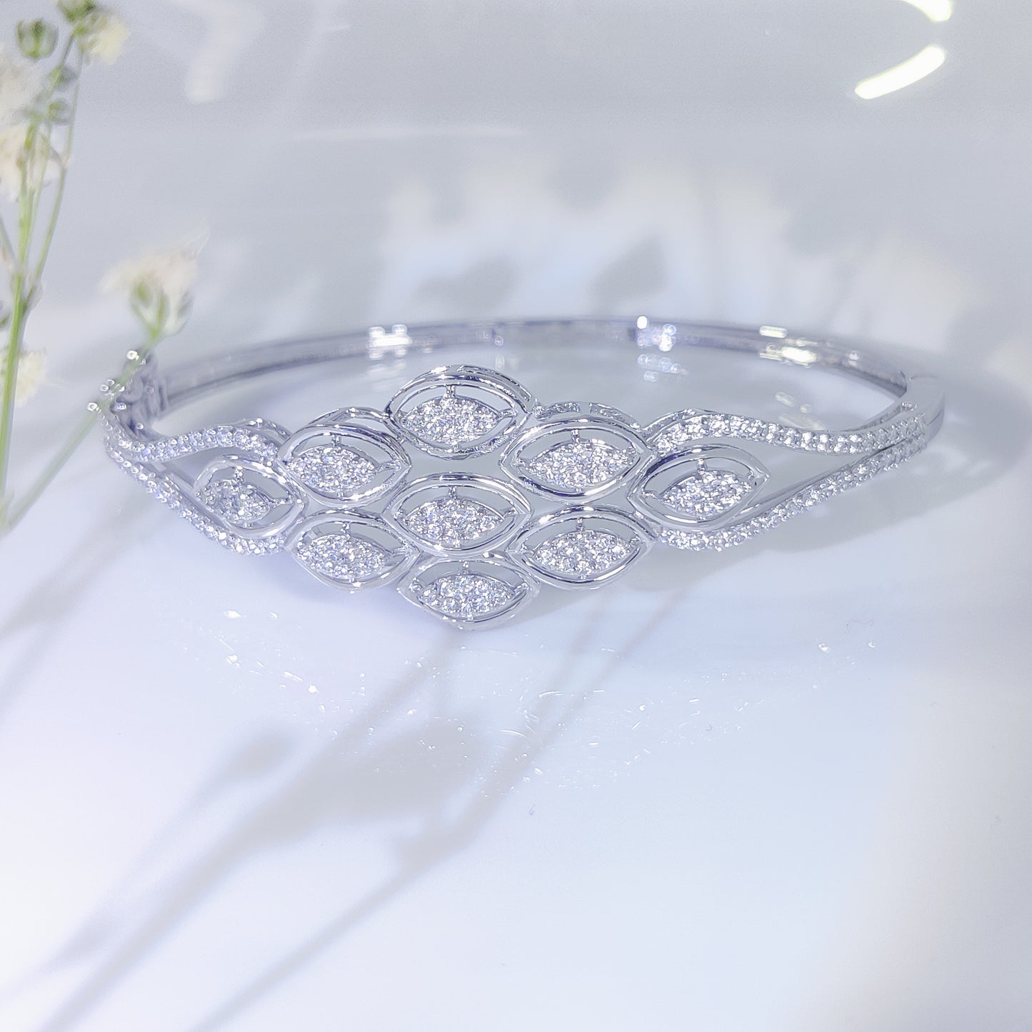 Graceful Bloom Silver Bracelet