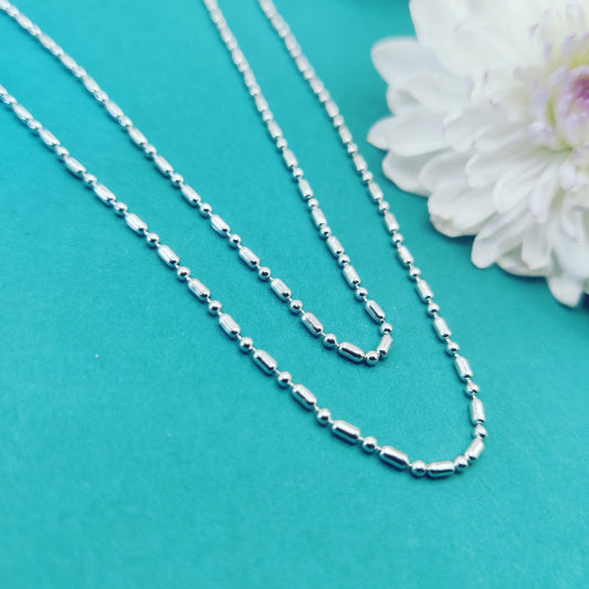 Silver Bead Elegance Women's Chain