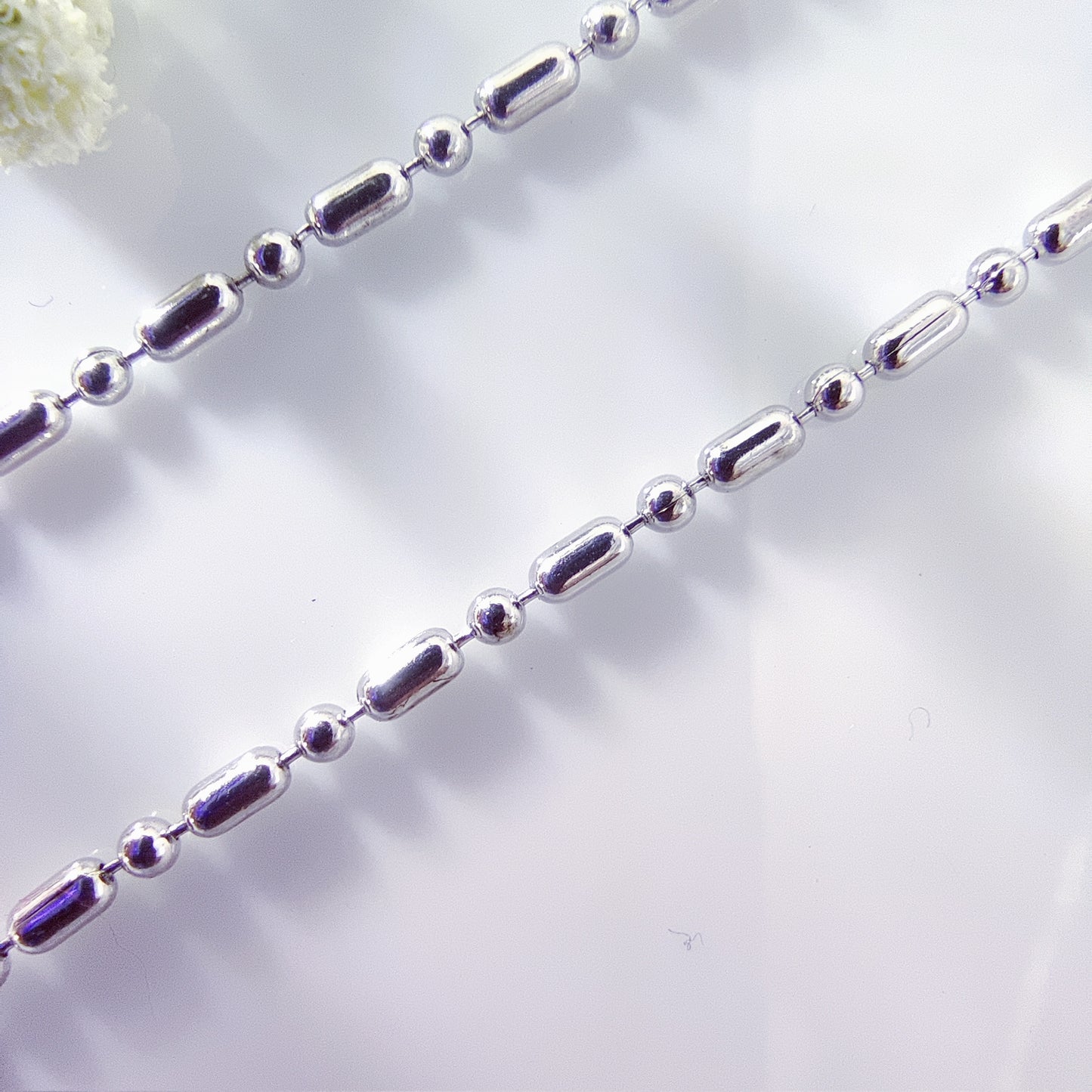 Silver Bead Elegance Women's Chain