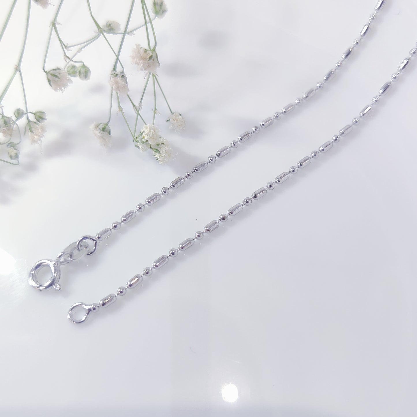 Silver Bead Elegance Women's Chain
