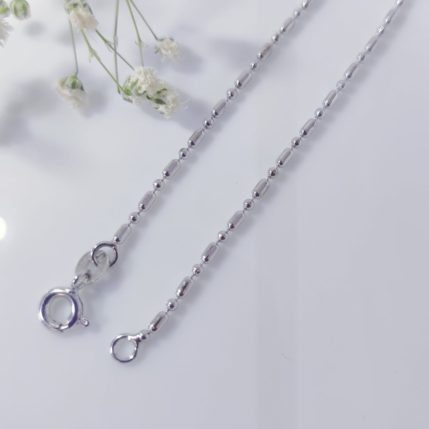 Silver Bead Elegance Women's Chain