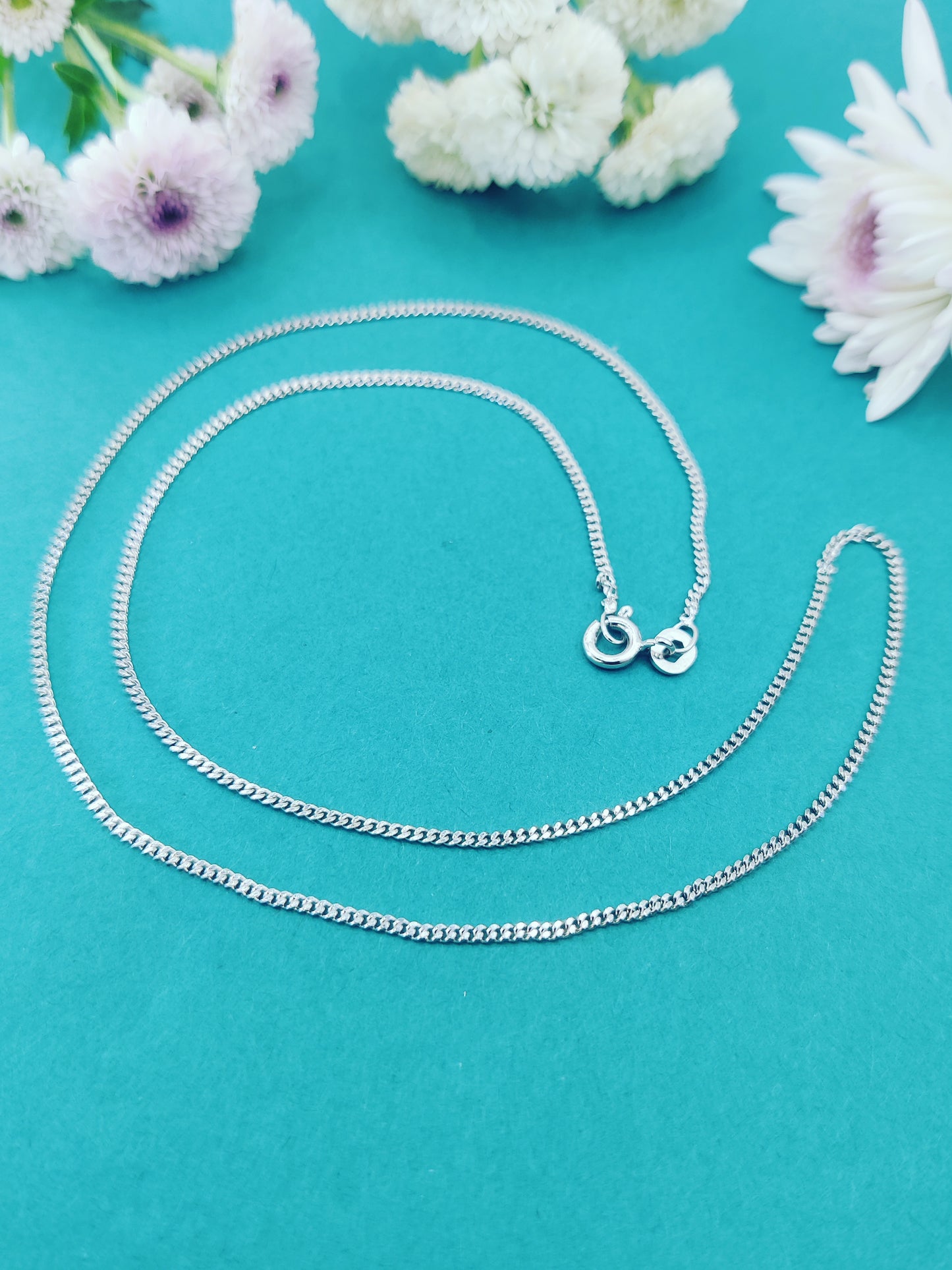 Elegance Curb Silver Unisex Chain