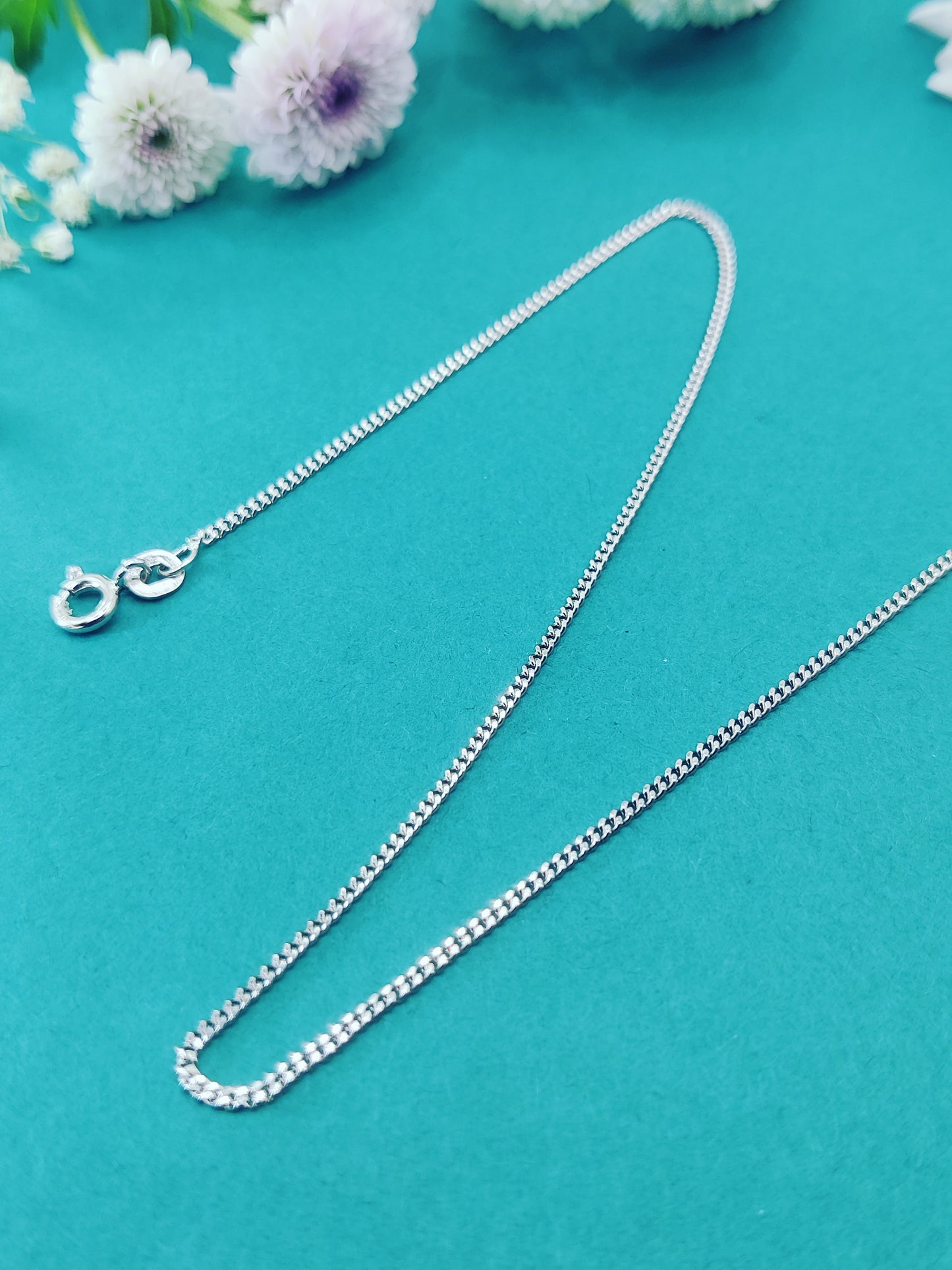 Elegance Curb Silver Unisex Chain