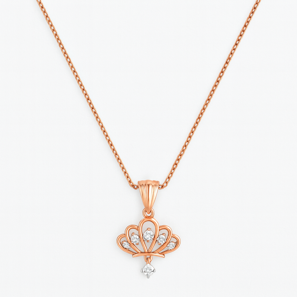 Regal Bloom Crown Pendant