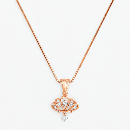 Regal Bloom Crown Pendant