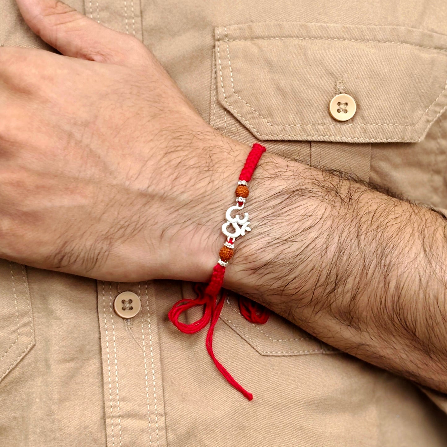 Divine Om Rudraksha Rakhi