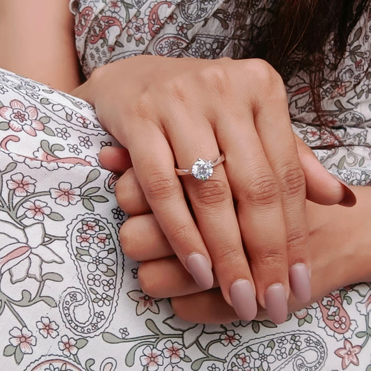 Classic Solitaire Glow Ring