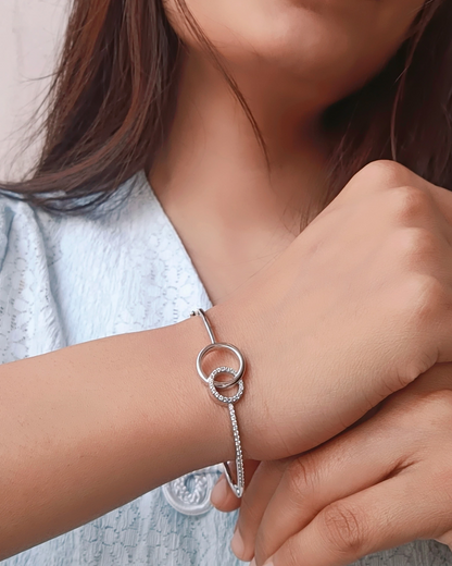 Eternal Circle Cuff Italian Bracelet