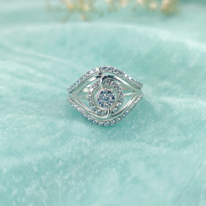 Twisted Orbit Halo Ring