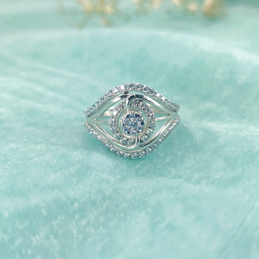 Twisted Orbit Halo Ring