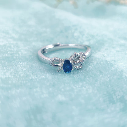 Midnight Bloom Bow Ring