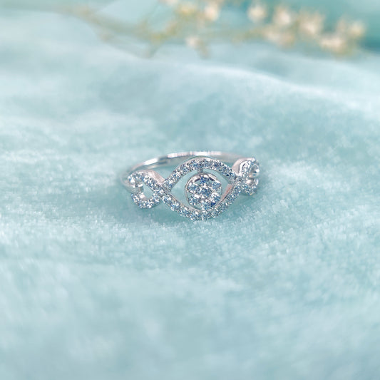 Twisted Halo Spark Ring